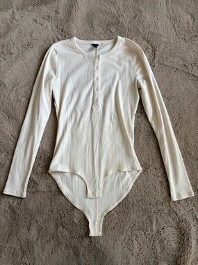 J. crew cream ribbed bodysuit, Women’s Medium